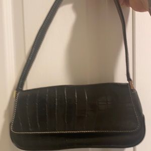 Black snake skin design clutch